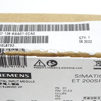 Siemens Simatic ET200SP F-DI 6ES7136-6BA01-0CA0 6ES7 136-6BA01-0CA0 Neu OVP - Maranos.de