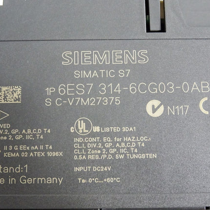 Siemens S7-300 CPU 314C-2 DP 6ES7314-6CG03-0AB0 6ES7 314-6CG03-0AB0 - Maranos.de