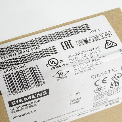 Siemens Busconnector 6ES7972-0BB42-0XA0 6ES7 972-0BB42-0XA0 / Neu OVP versiegelt