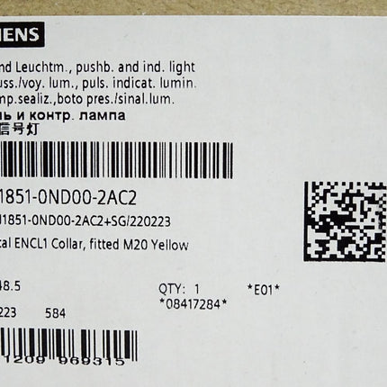 Siemens Drucktaster und Leuchtmelder 3SU1851-0ND00-2AC2 / Neu OVP - Maranos.de