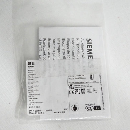 Siemens Hilfsschalter AUX-HQ 3VA9988-0AA12 / Neu OVP