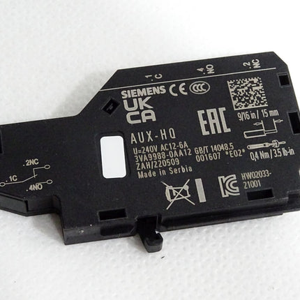 Siemens Hilfsschalter AUX-HQ 3VA9988-0AA12 / Neu OVP