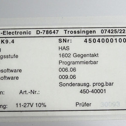 TR Electronic AK9.4 SW 006.06 009.06 450-40001 - Maranos.de