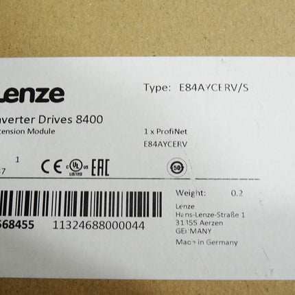 Lenze Inverter Drives 8400 Extension Module 13568455 E84AYCERV/S / Neu OVP - Maranos.de