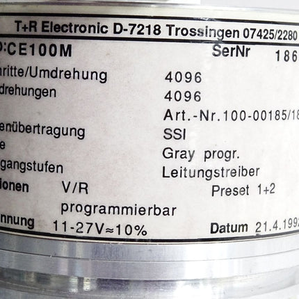 TR Electronic CE100M 100-00185/185 Absolut-Encoder CE-100-M 4096 Umdrehungen - Maranos.de