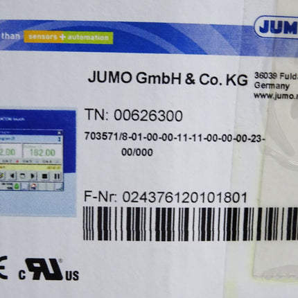 Jumo DICON Touch 00626300 703571/8-01-00-00-11-11-00-00-00--23-00/000 / Neu OVP - Maranos.de