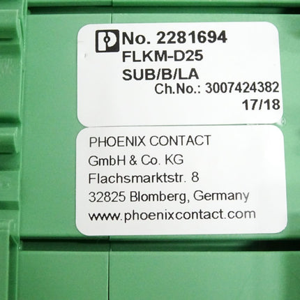 Phoenix Contact 2281694 FLKM-D25 SUB/B/LA Übergabemodul /Neuwertig