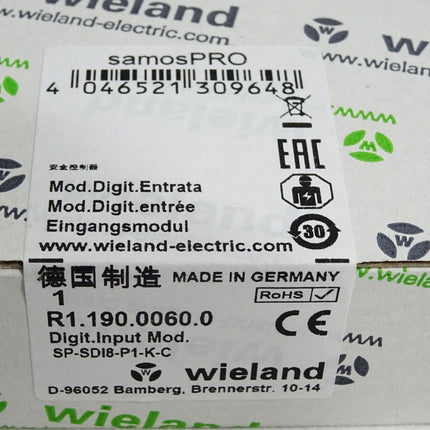 Wieland R1.190.0060.0 Digitales Eingangsmodul/ Neu OVP versiegelt - Maranos.de