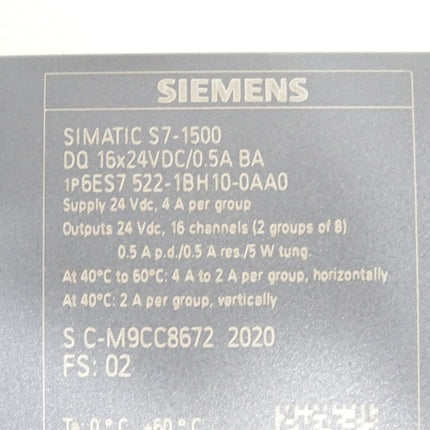 Siemens S7-1500 DI 6ES7522-1BH10-0AA0 6ES7 522-1BH10-0AA0 / Neuwertig - Maranos.de