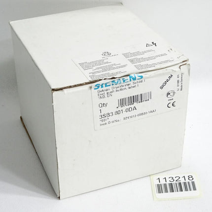 Siemens 3SB3801-0DA Drucktaster / Neu OVP - Maranos.de