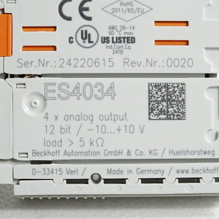 Beckhoff ES4034 Rev.0020 EtherCAT-Klemme - Maranos.de