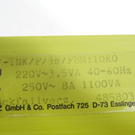 Pilz 485803 /Sicherheitsschaltgerät PF-1NK/F/3s/FBM:10K0 Neu OVP - Maranos.de