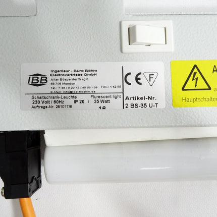 IBB Schaltschrank-Leuchte 35W 2BS35U-T + Sicherheitsschalter I88-SU1Z