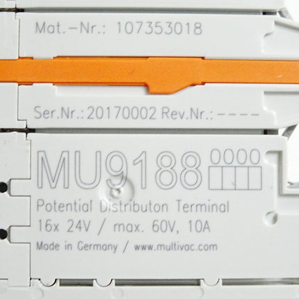 Beckhoff Multivac MU9188 Potenzialverteilungsklemme EL9188 - Maranos.de