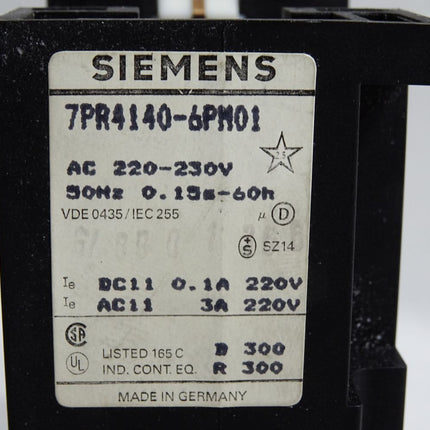 Siemens 7PR4140-6PM01 Zeitrelais - Maranos.de
