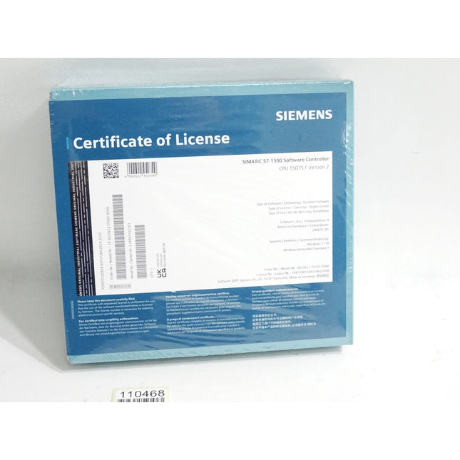 Siemens 6ES7672-7FC01-0YA0 Failsafe Software Controller CPU 1507S F / versiegelt - Maranos.de