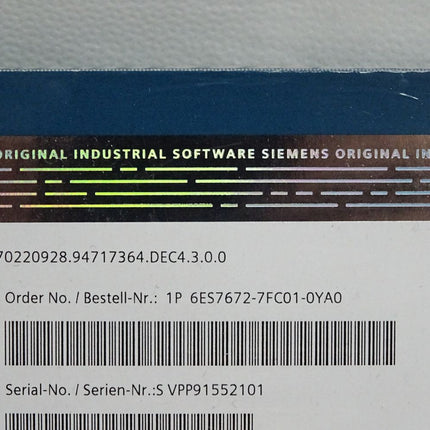 Siemens 6ES7672-7FC01-0YA0 Failsafe Software Controller CPU 1507S F / versiegelt - Maranos.de
