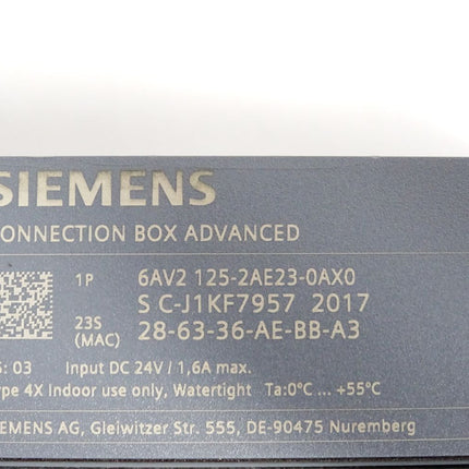 Siemens Connection Box Advanced 6AV2125-2AE23-0AX0 6AV2 125-2AE23-0AX0