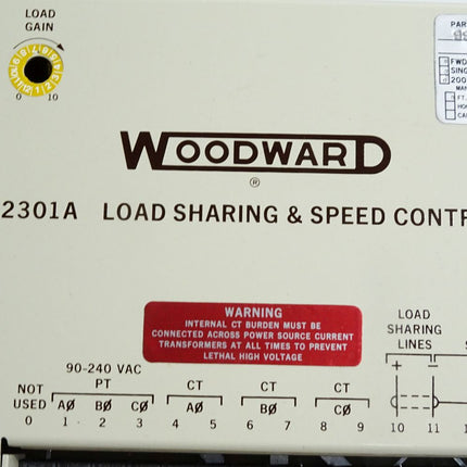 Woodward 2301A Load sharing & Speed control 9906-061 E FWD SINGLE 200MA