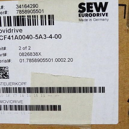 SEW Eurodrive Umrichter MCF41A0040-5A3-4-00 MCF41A-00 MDX60A0040 / Neu OVP - Maranos.de