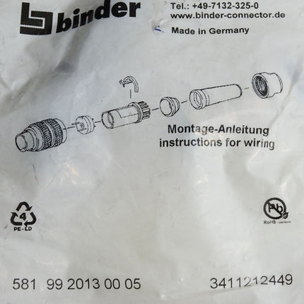 Binder Kabelstecker 5819920130005 / Neu OVP