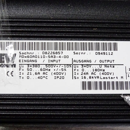 SEW Eurodrive Umrichter MDX61B0110-5A3-4-00 08279632 MDX61B-00 MDX60A0110 / Neu - Maranos.de