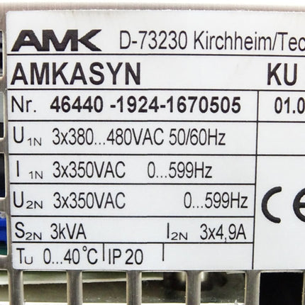 AMK AMKASYN KU3 46440-1924-1670505 01.04 KU-SC1 KU-R03 / Neuwertig - Maranos.de