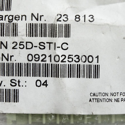 Harting Einsatz HAN25D-STI-C 09210253001 / Neu OVP