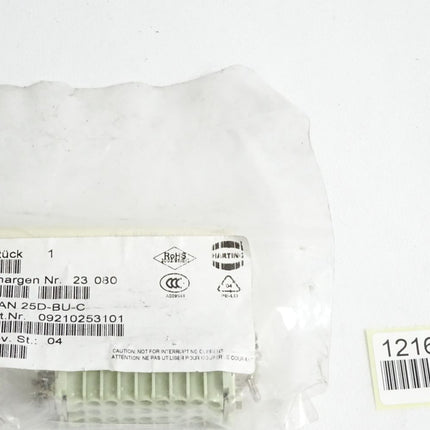 Harting Einsatz HAN25D-BU-C 09210253101 / Neu OVP
