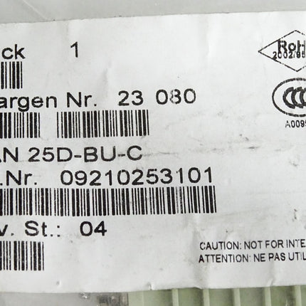 Harting Einsatz HAN25D-BU-C 09210253101 / Neu OVP