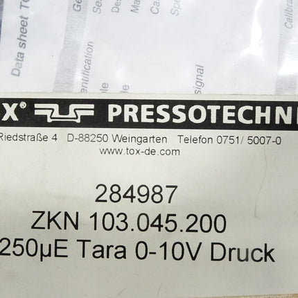 Tox Pressotechnik Surface Strain Sensor X-103-T45-CAL250 284987 14Nm / Neu OVP