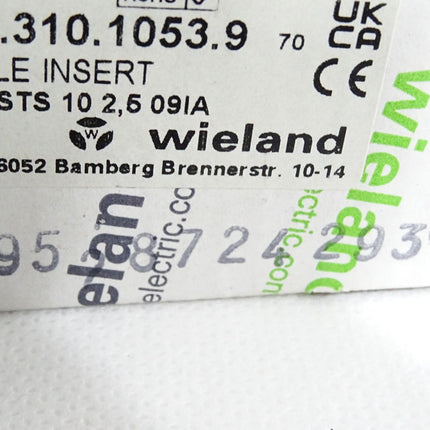 Wieland Steckereinsatz 72.310.1053.9 EX STS 10 2,5 09IA /Inhalt:4 Stück/ Neu OVP - Maranos.de