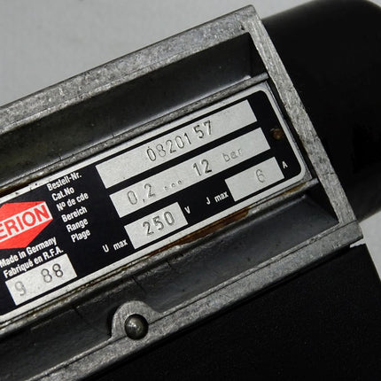 Herion Druckschalter 0820157 0.2…12bar+ / Unbenutzt mit lagerspuren