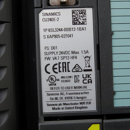 Siemens Sinamics PM240-2 6SL3210-1PE32-5AL0 132kW + 6SL3244-0BB12-1BA1 Neuwertig