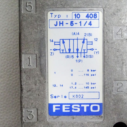 Festo Pneumatikventil 10408 JH-5-1/4