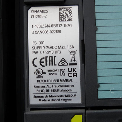 Siemens Sinamics PM240-2 6SL3210-1PE31-5AL0 75kW + 6SL3244-0BB12-1BA1 Neuwertig