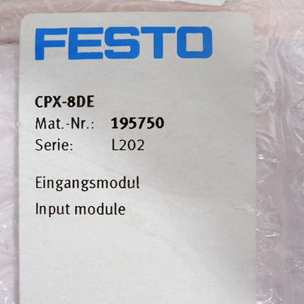 Festo Eingangsmodul 195750 CPX-8DE / Neu OVP - Maranos.de