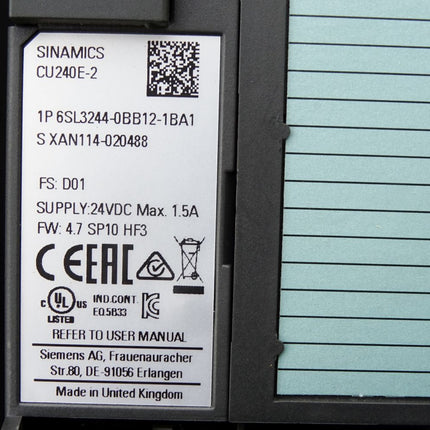 Siemens Sinamics PM240-2 6SL3210-1PE33-0AL0 160KW + 6SL3244-0BB12-1BA1 Neuwertig