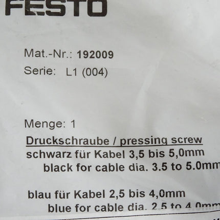 Festo Stecker SEA-3GS-M8-S 192009 / Neu OVP - Maranos.de