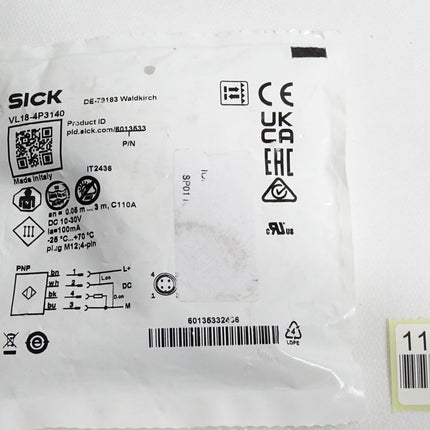 Sick Reflexions-Lichtschranke 6013533 VL18-4P3140 / Neu OVP