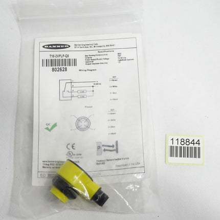 Banner Polarized Retroreflective Sensor T18-2VPLP-Q8 802628 / Neu OVP - Maranos.de