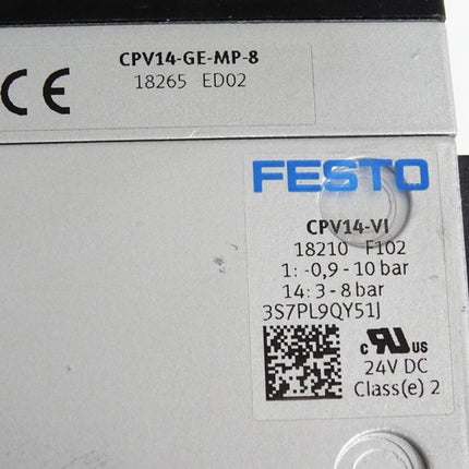 Festo Ventilinsel 18265 CPV14-GE-MP-8 18210 VI 161362 CPV14-M1H-2X3-GLS-1/8 - Maranos.de