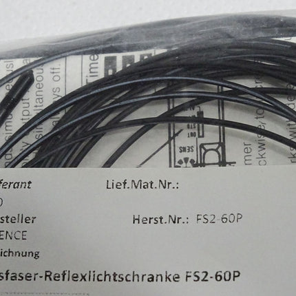 Keyence Glasfaser-Reflexlichtschranke FS2-60P / Neu - Maranos.de
