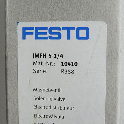 Festo 10410 JMFH-5-1/4 Magnetventil / Neu OVP