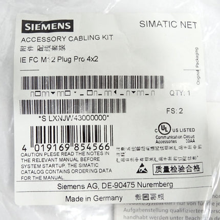 Siemens Steckverbinder Ethernet 6GK1901-0DB30-6AA0 / Neu OVP - Maranos.de