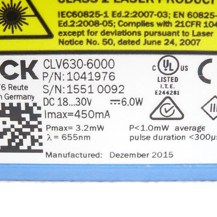 Sick 1041976 CLV630-6000 Barcode-Scannner - Maranos.de