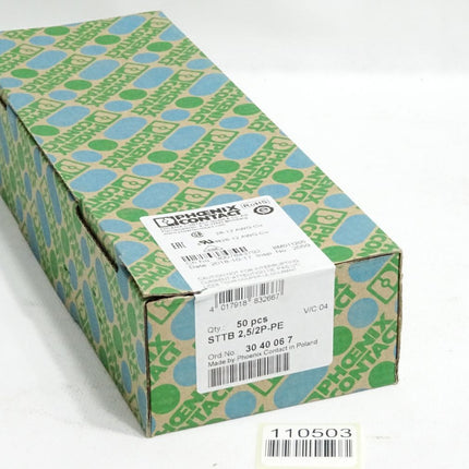 Phoenix Contact 3040067 Inhalt:50 Stück STTB 2,5/2P-PE / Neu OVP versiegelt - Maranos.de
