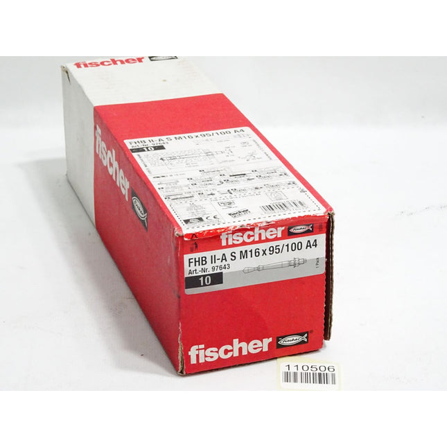 Fischer 97643 Inhalt:10 Stück Highbond-Anker FHB II-A S M 16 x 95/100 A4 Neu OVP - Maranos.de