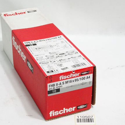 Fischer 97643 Inhalt:10 Stück FHB II-A S M 16 x 95/100 A4 / Neu OVP versiegelt - Maranos.de
