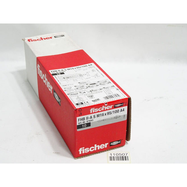 Fischer 97643 Inhalt:10 Stück FHB II-A S M 16 x 95/100 A4 / Neu OVP versiegelt - Maranos.de